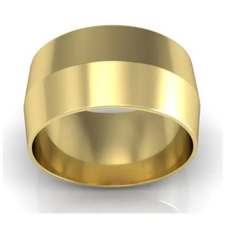 10mm Knife Edge Wedding Band in 14k