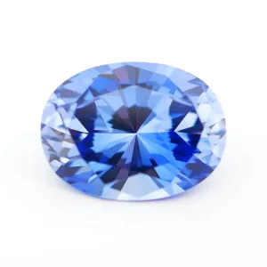 11.32ct 16x12mm Oval Lab Grown Light Blue Sapphire