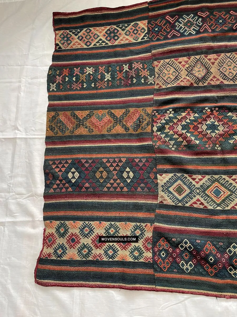 1317 Antique Bhutan Textile Charkab Rain Cloak