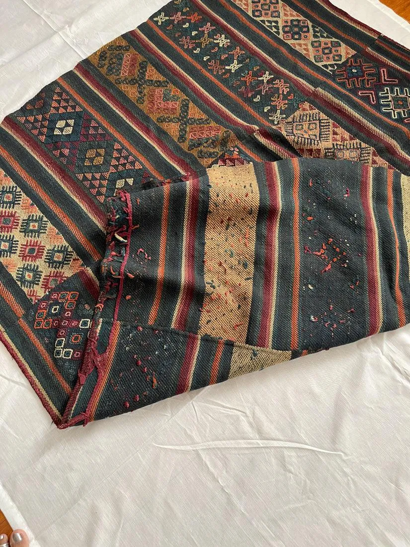 1317 Antique Bhutan Textile Charkab Rain Cloak