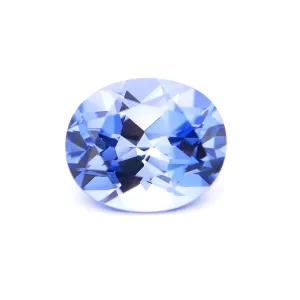 6.88ct 12x10mm Oval Lab Grown Light Blue Sapphire