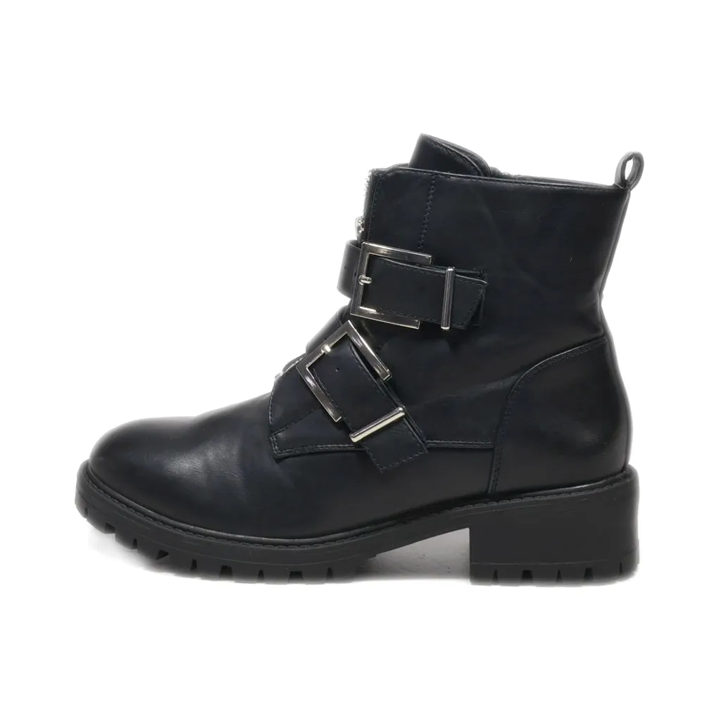 About You Ankle Boots Leather Black Colour For Women