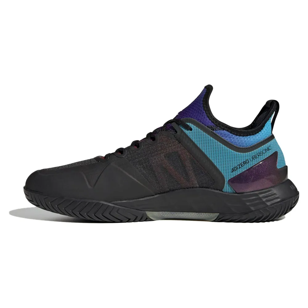 adidas adizero Ubersonic 4 HEAT-RDY Tennis Shoes (Mens) - Grey Six/Blue Dawn/Core Black