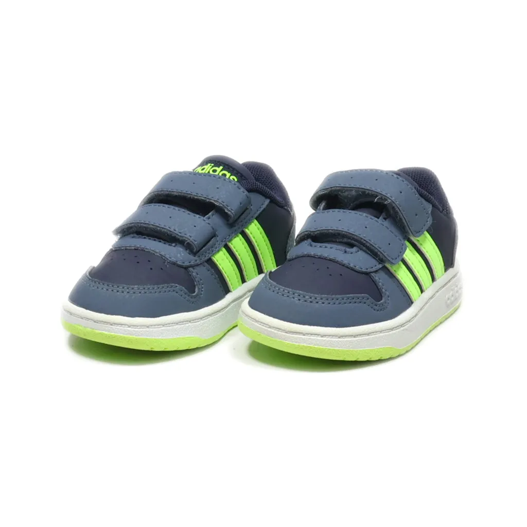 Adidas Hoops 2.0 Cmf I Crawlers Leather Blue Colour For Kids