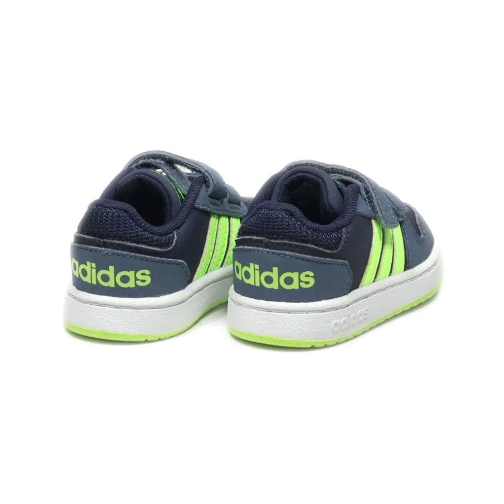 Adidas Hoops 2.0 Cmf I Crawlers Leather Blue Colour For Kids