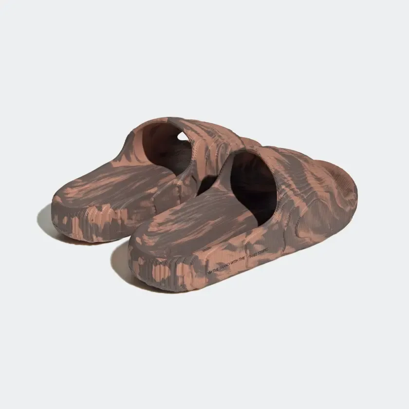 Adidas Men's Adilette 22 Slides - Clay Strata / Earth Strata / Core Black