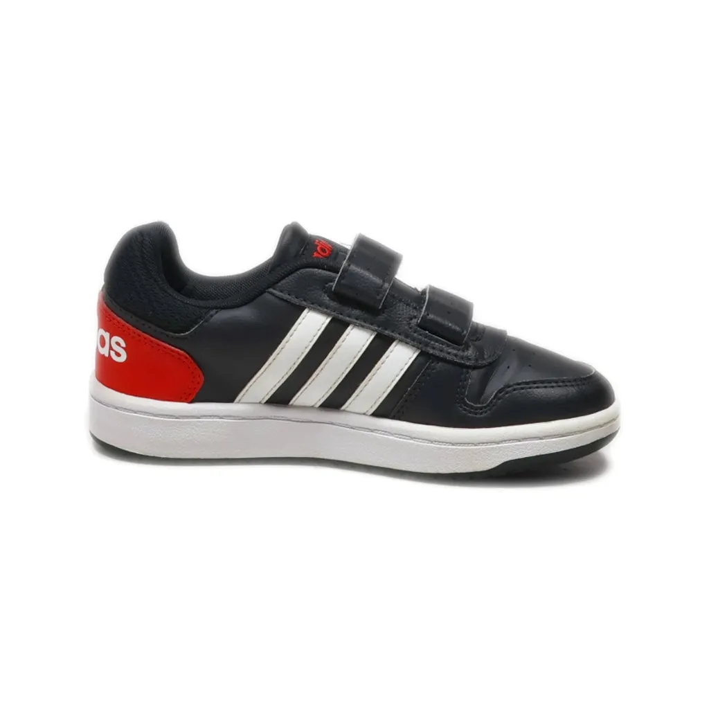 Adidas Neo Hoops 2.0 Sneakers Leather Black Colour For Kids