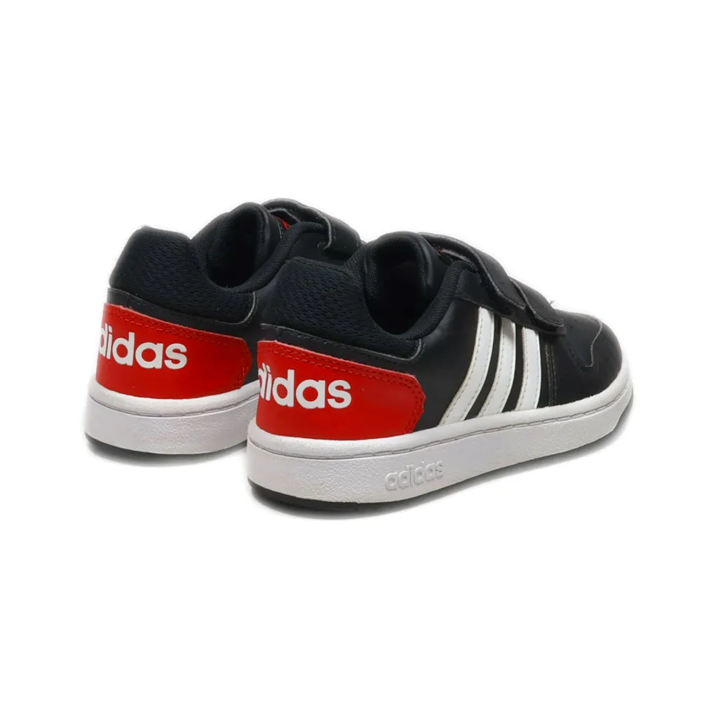 Adidas Neo Hoops 2.0 Sneakers Leather Black Colour For Kids