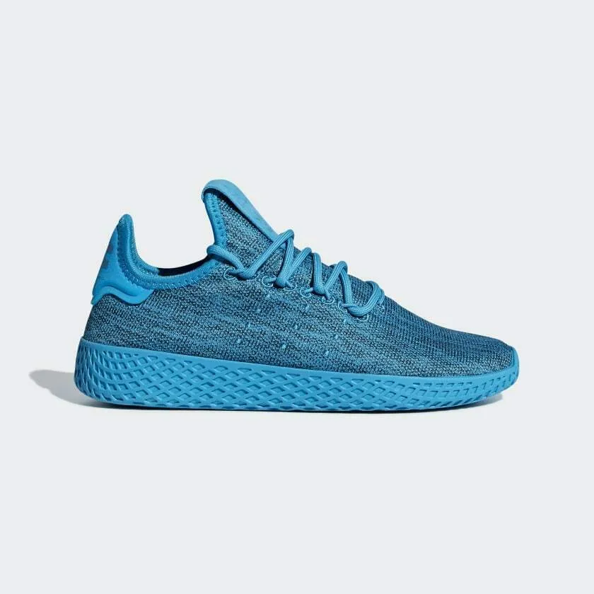 Adidas Tenis Pharrell Williams HU B41928 Kids Bold Aqua/White Tennis Shoes BS184