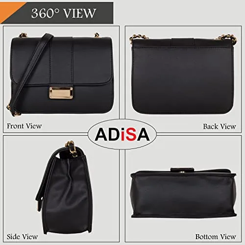 ADISA Women's Sling Bag (Black)