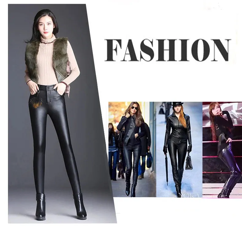 Alr™ Women's High-Waisted Biker PU Leather Pants