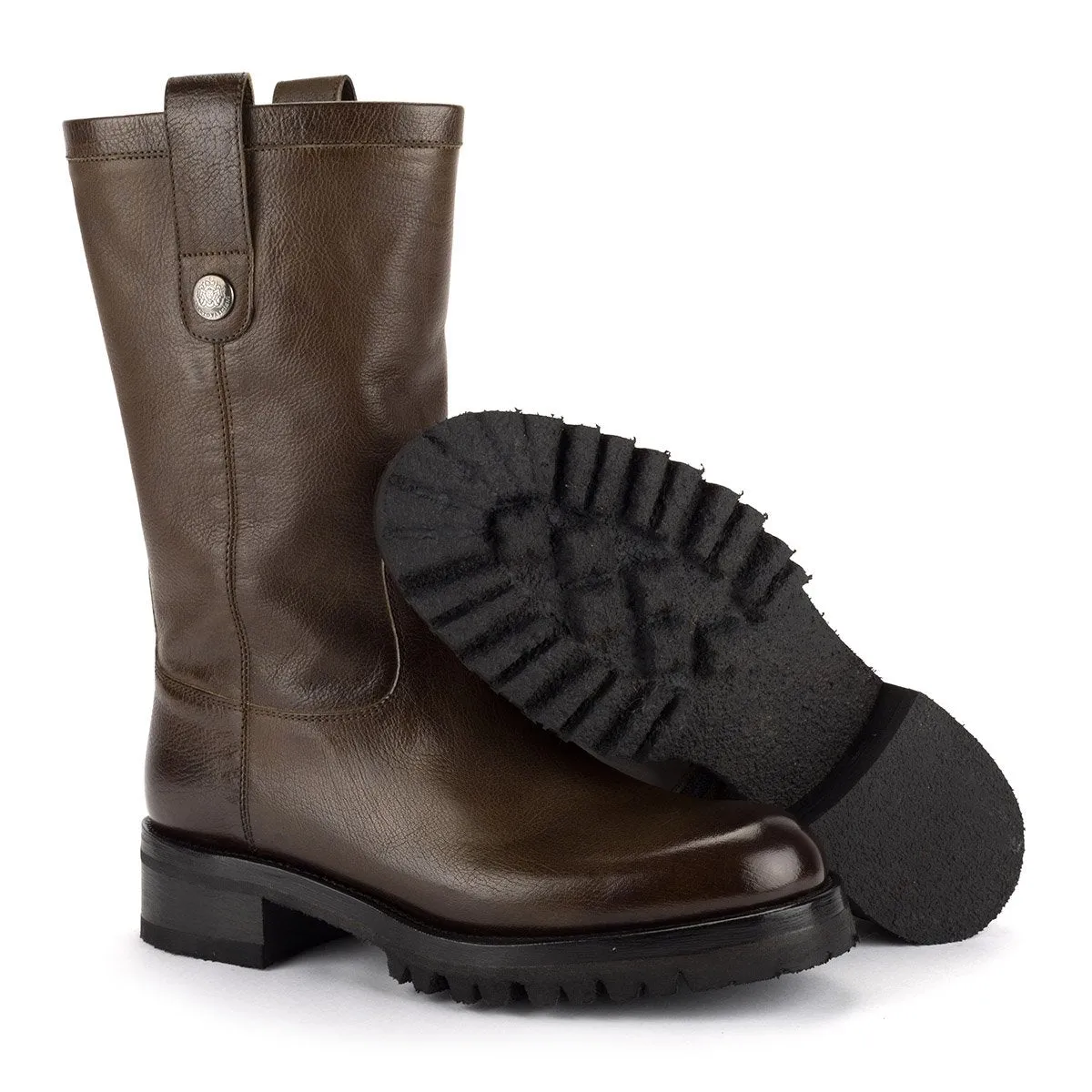 AMINA 58050<br> Biker Boots Teak