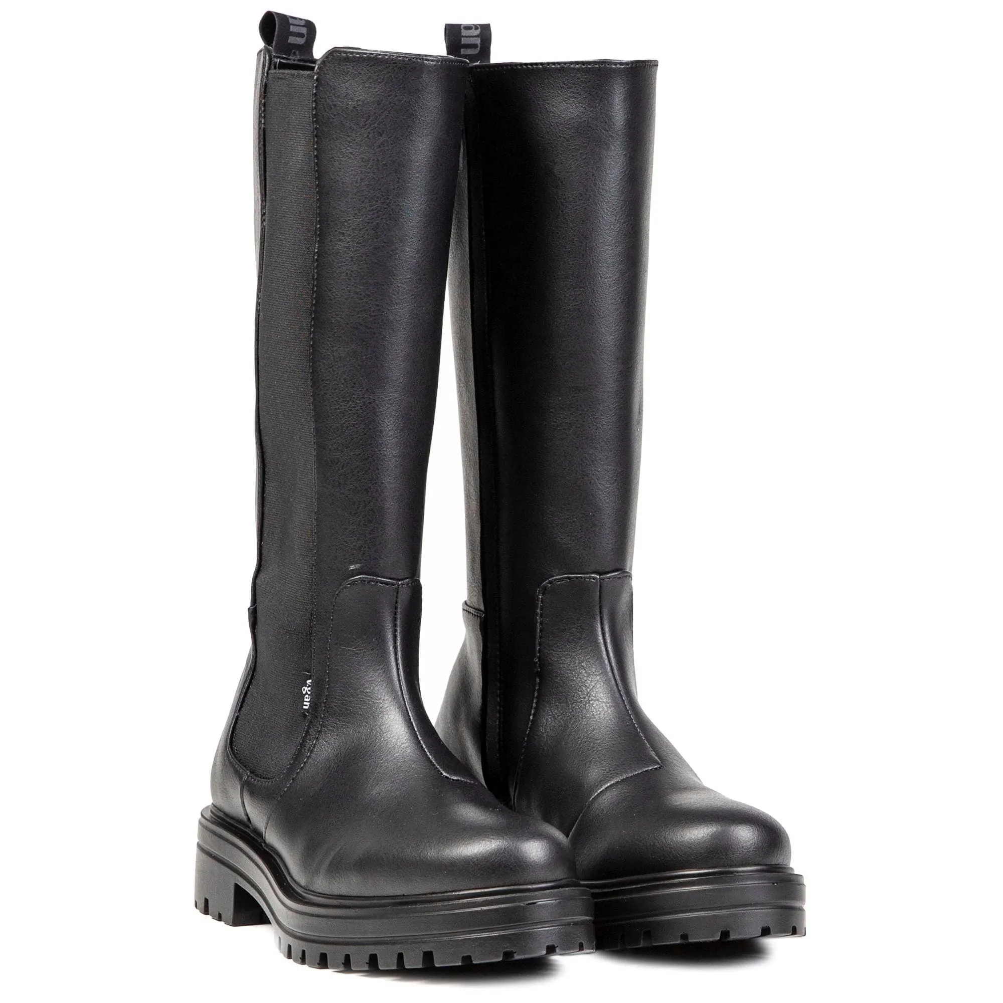 Anise Women's Vegan Leather Knee High Biker Boots | Black