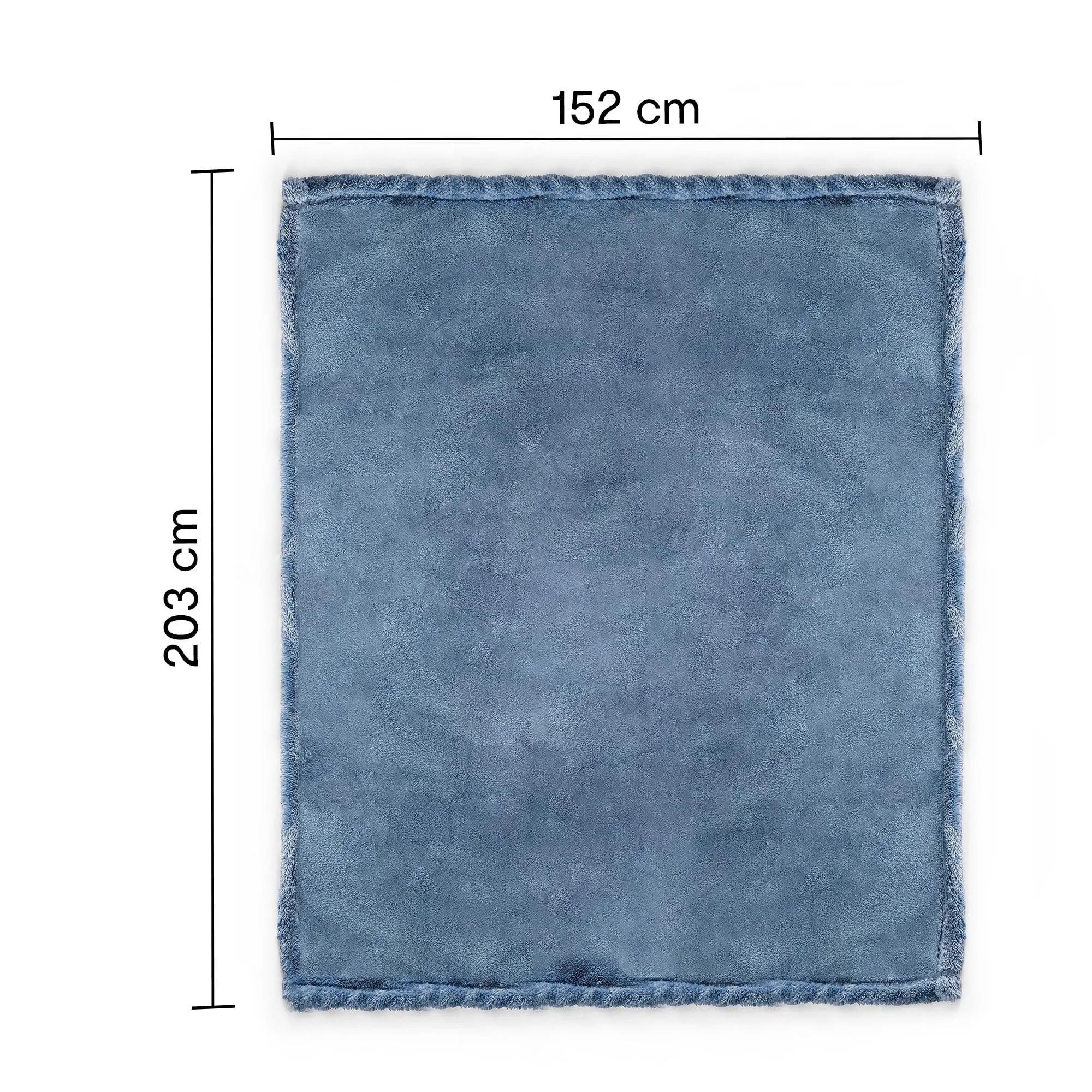 Anko Premium Plush Single Bed Blanket|Lightweight & Cozy Blanket for Adults, Kids,Toddler|Durable for All Season| Super Soft Blanket for Bed, Sofa, Couch, Travel| 1.52m (L) x 2.03m (W)| Blue