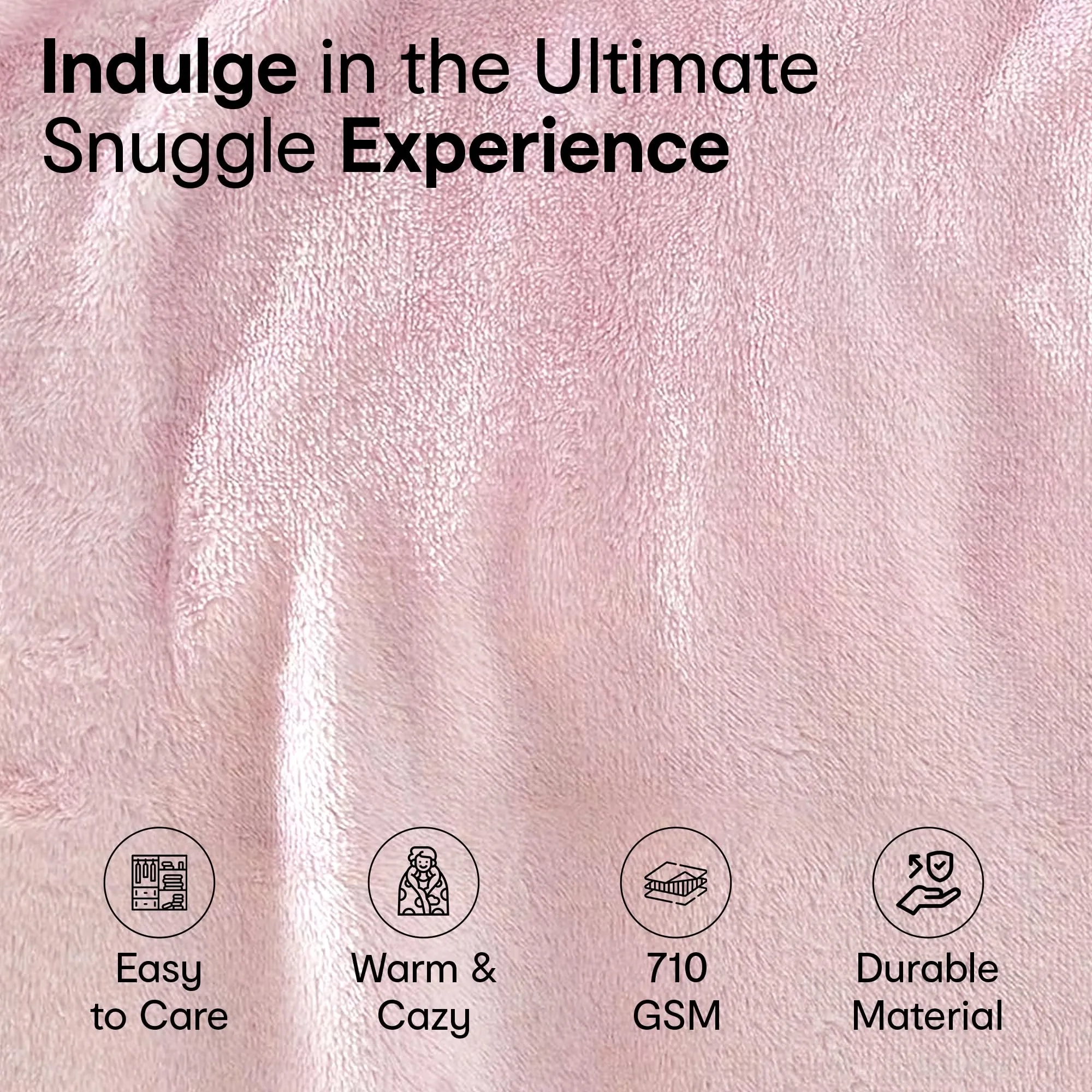 Anko Premium Plush Single Bed Blanket|Lightweight & Cozy Blanket for Adults, Kids,Toddler|Durable for All Season| Super Soft Blanket for Bed, Sofa, Couch, Travel| 1.52m (L) x 2.03m (W)| Pink