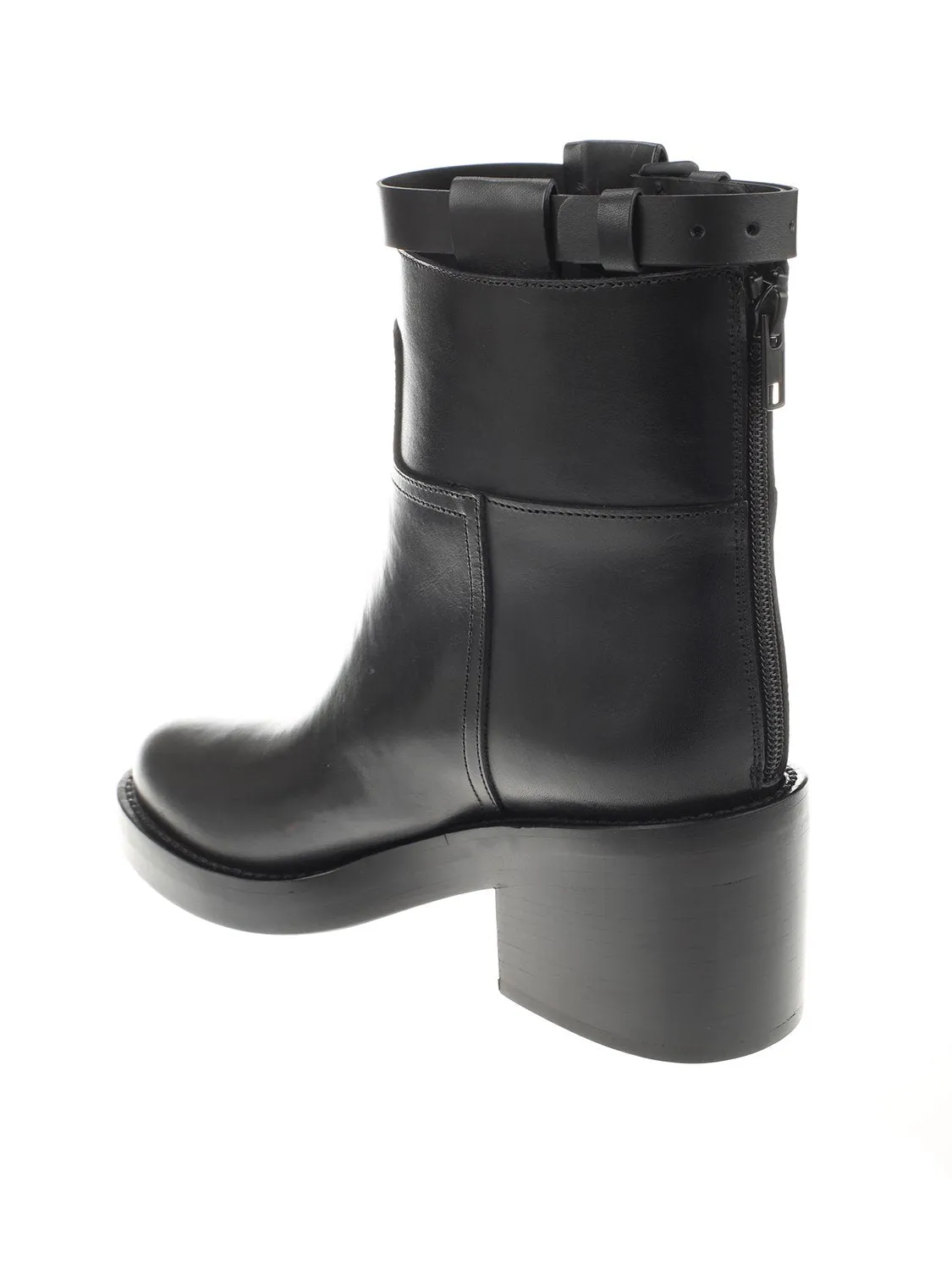 Ann Demeulemeester Chunky Heel Biker Boots