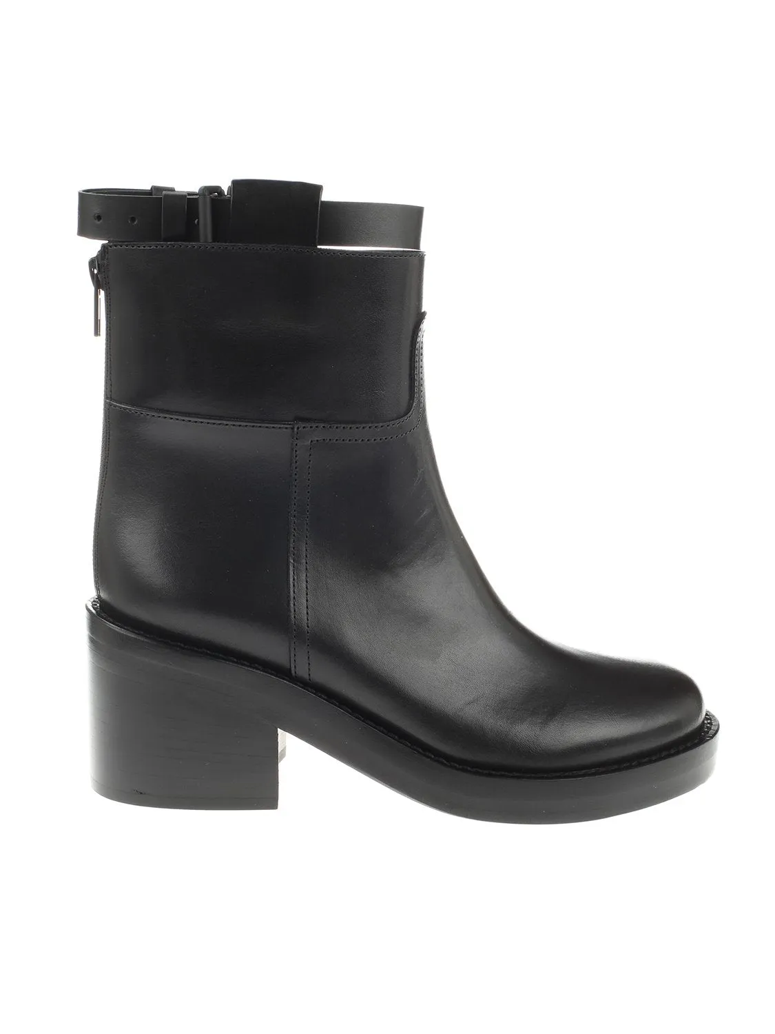 Ann Demeulemeester Chunky Heel Biker Boots