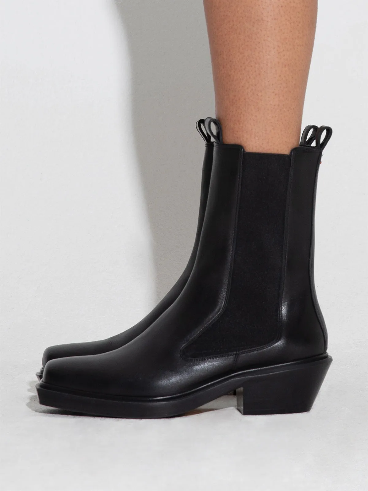 Antonia Leather Biker Boots