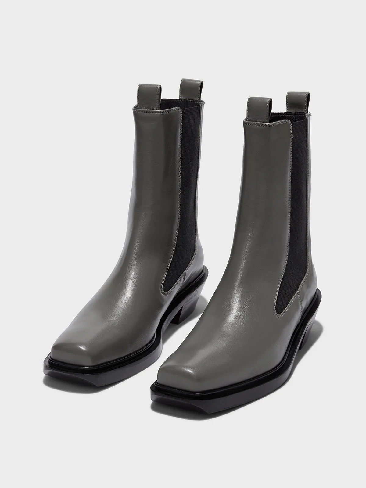 Antonia Leather Biker Boots