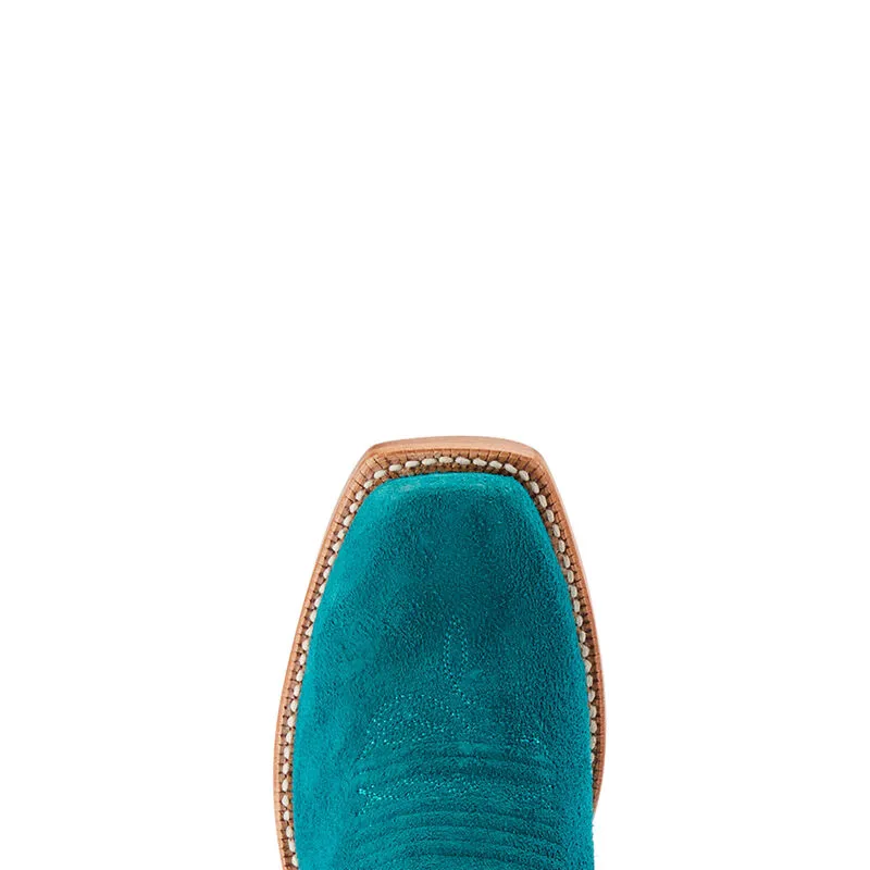 ARIAT WOMEN'S FUTURITY BOON WESTERN BOOTS | ANCIENT TURQUOISE ROUGHOUT / GILDED MOCHA