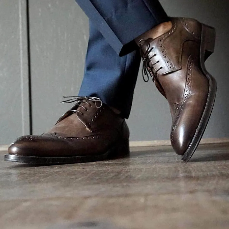 Ashbourne Derby Wingtip Brogue Brown