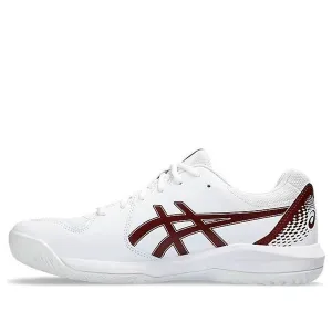 Asics Gel Dedicate 8 Tennis Shoes 'White Antique Red', white