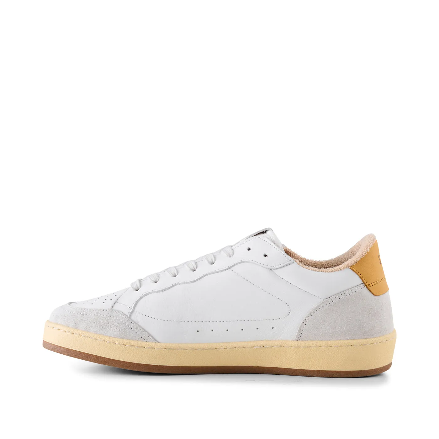 Babtiste sneaker leather - WHITE / ORANGE