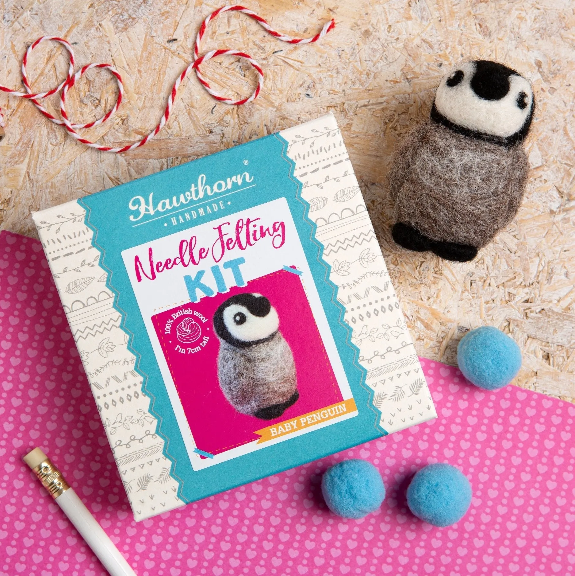 Baby Penguin Needle Felting Kit