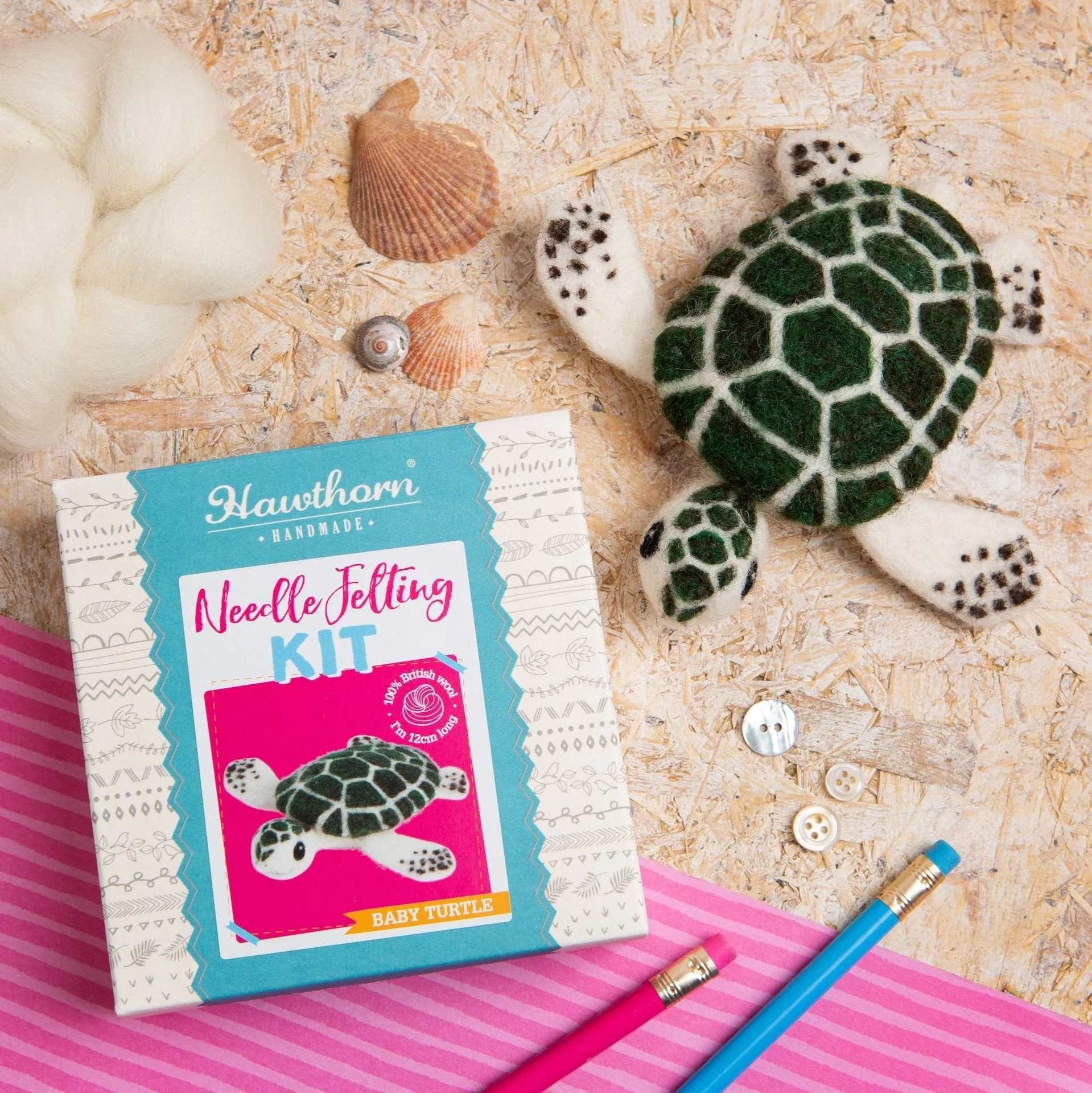 Baby Sea Turtle Needle Felting Kit