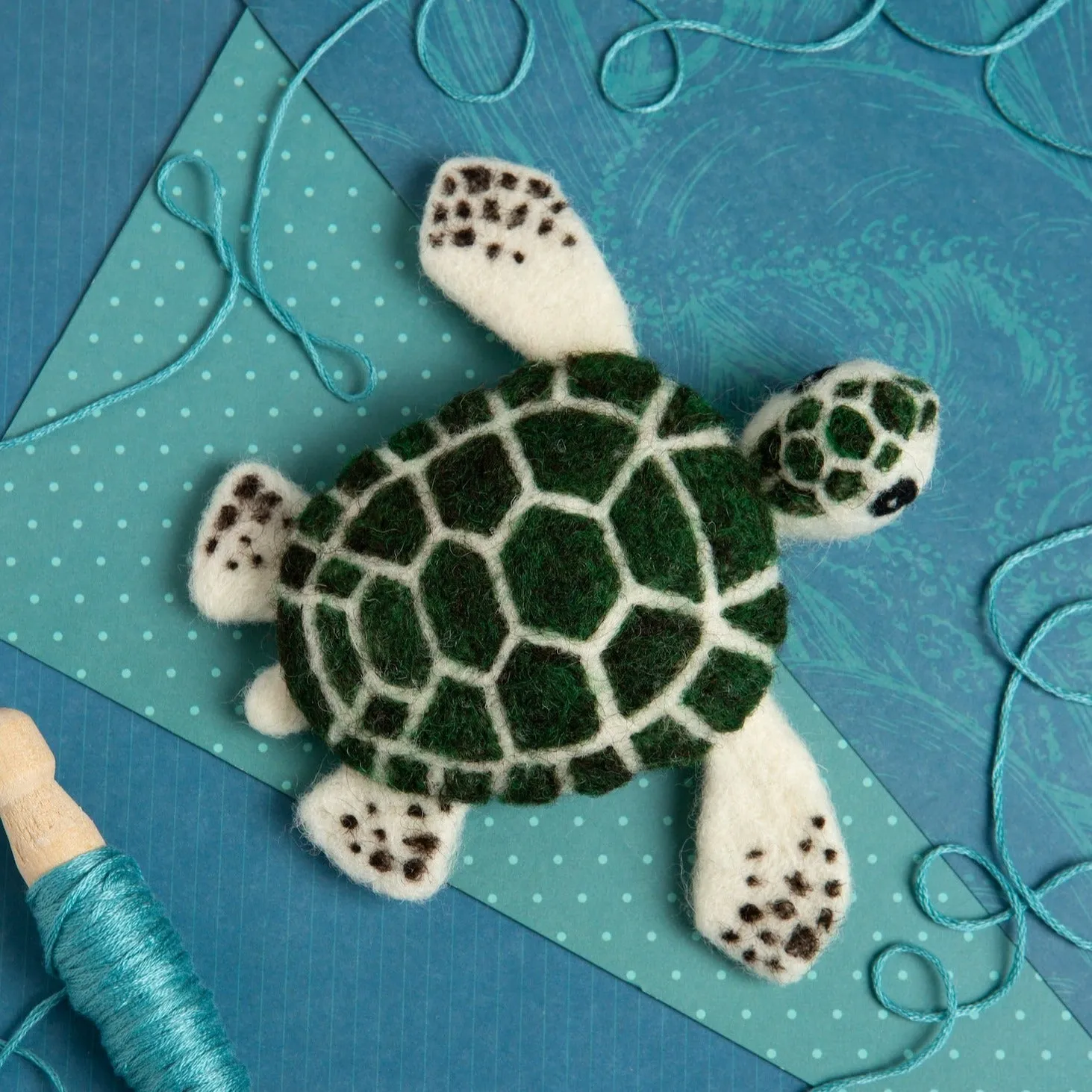 Baby Sea Turtle Needle Felting Kit