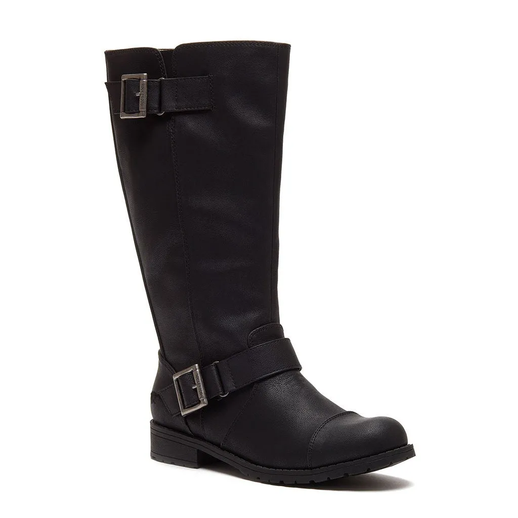 Berry Black Biker Boot