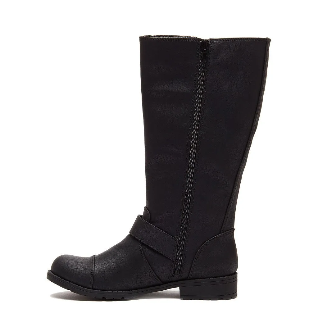 Berry Black Biker Boot