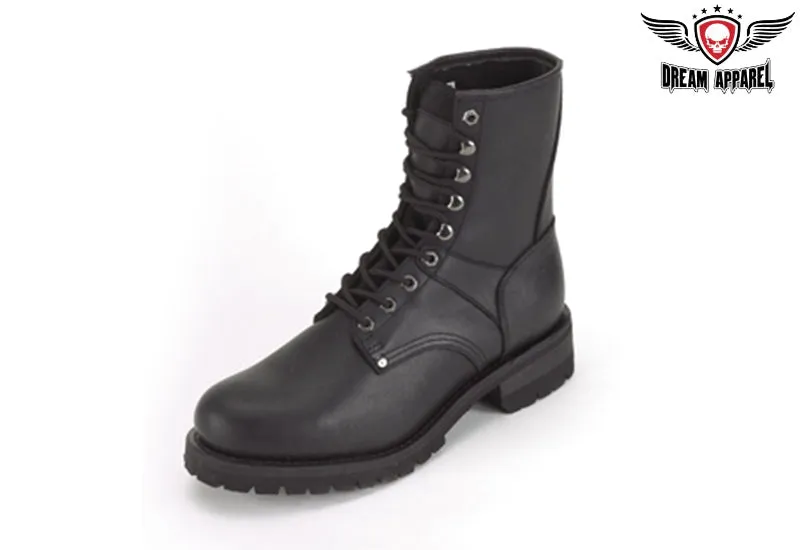 Biker Boots With Laces Up Front