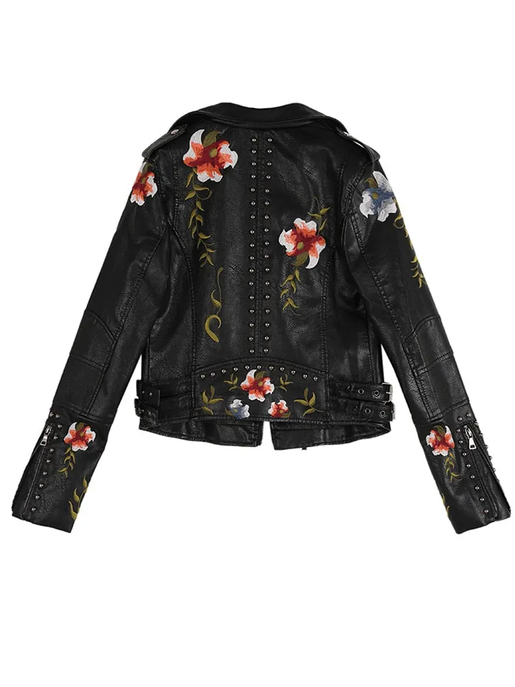 Bikers Jacket with a Floral Twist