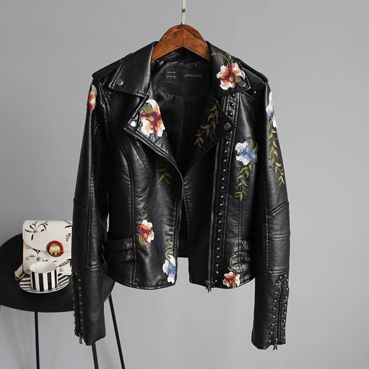 Bikers Jacket with a Floral Twist