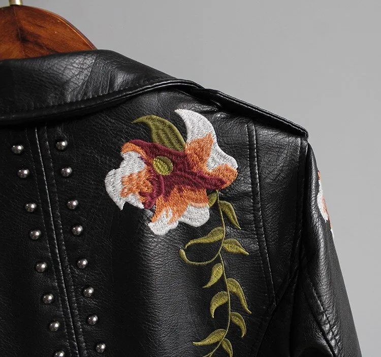 Bikers Jacket with a Floral Twist