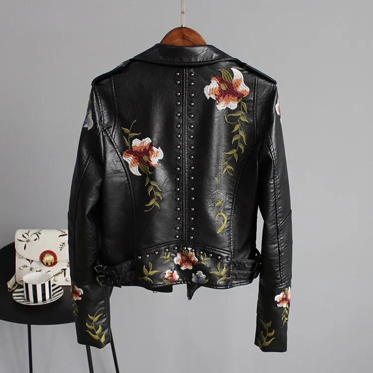 Bikers Jacket with a Floral Twist