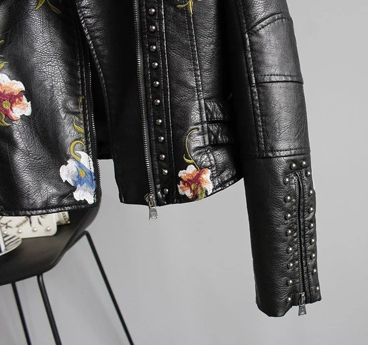 Bikers Jacket with a Floral Twist