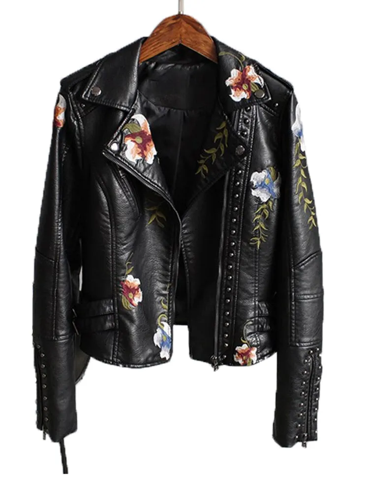 Bikers Jacket with a Floral Twist