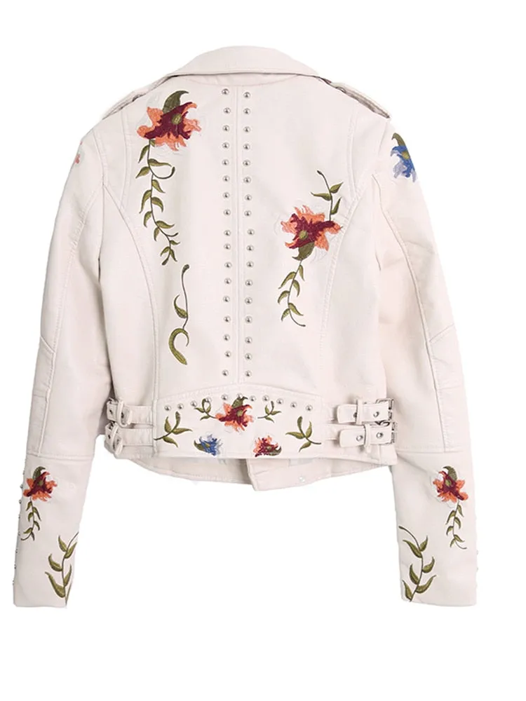 Bikers Jacket with a Floral Twist