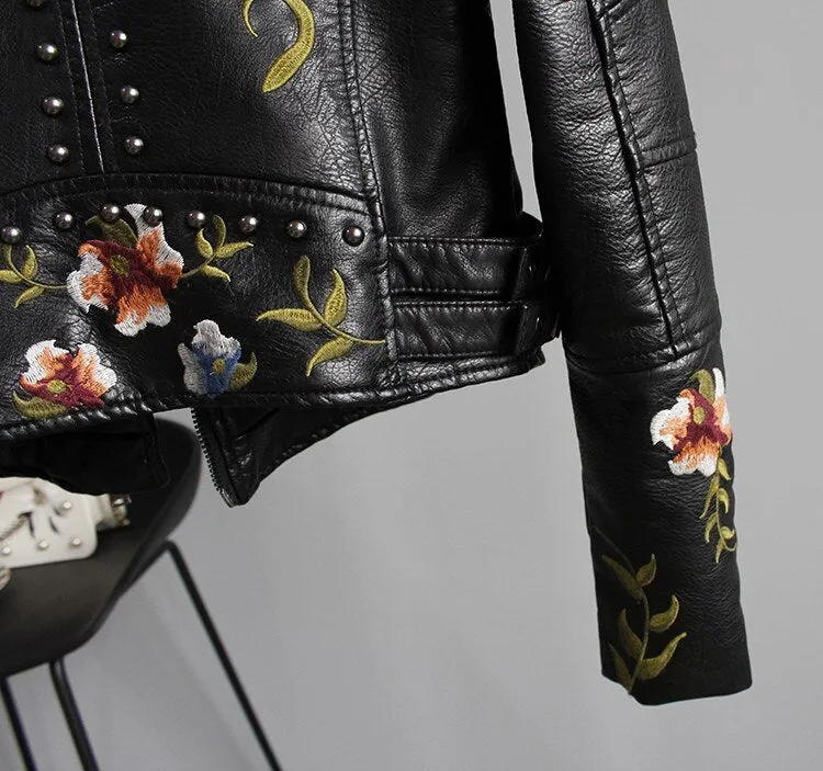 Bikers Jacket with a Floral Twist