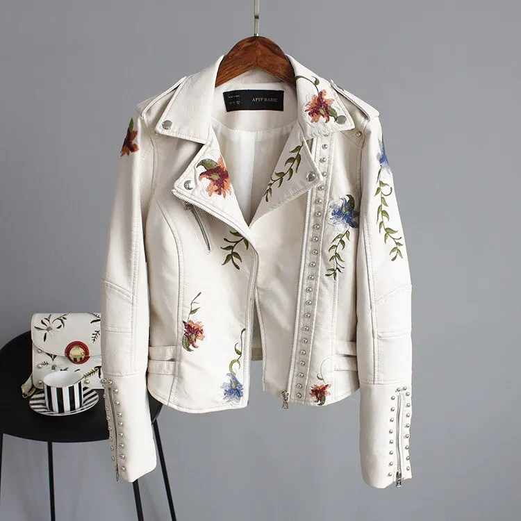 Bikers Jacket with a Floral Twist