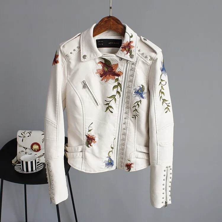 Bikers Jacket with a Floral Twist