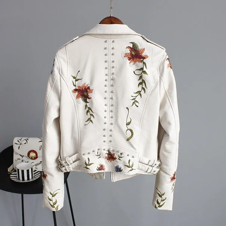 Bikers Jacket with a Floral Twist