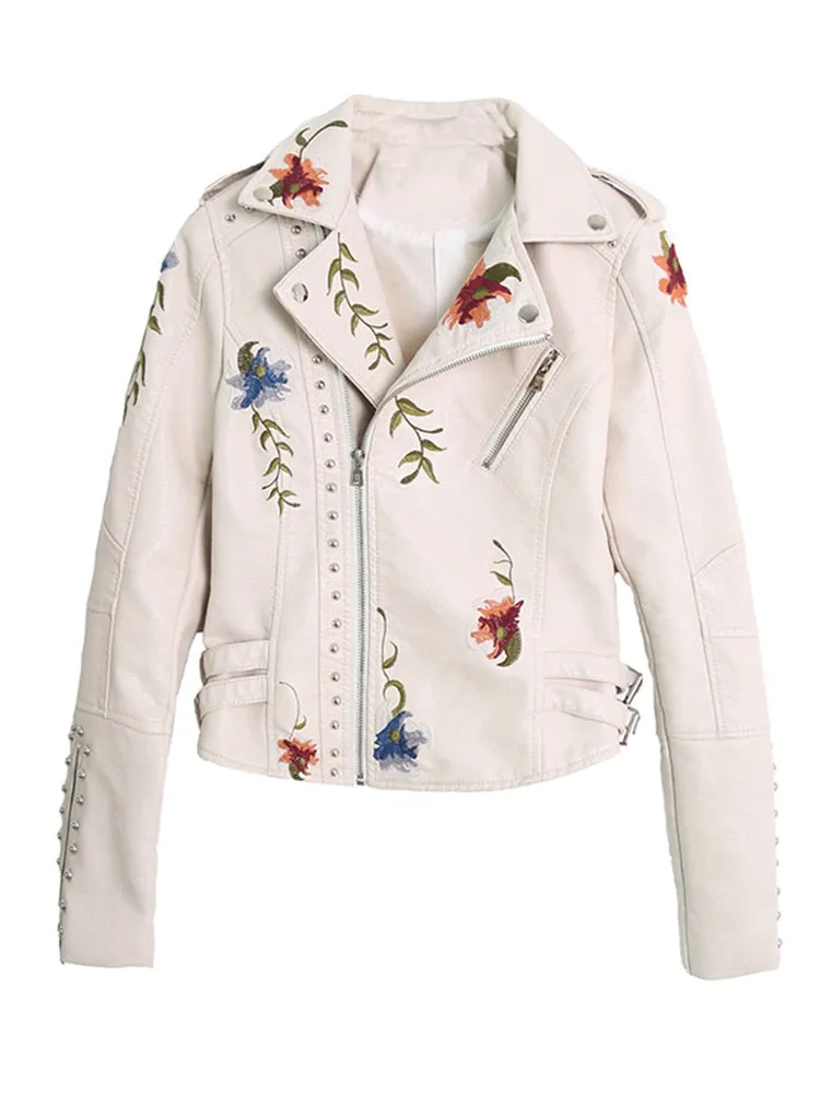 Bikers Jacket with a Floral Twist