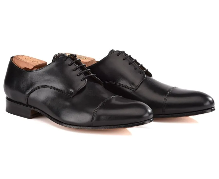 Black Derby Shoes - Leather outsole - DURRINGTON