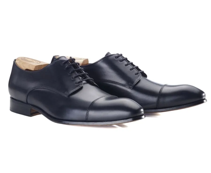 Black Derby Shoes - Leather outsole - GARSTON