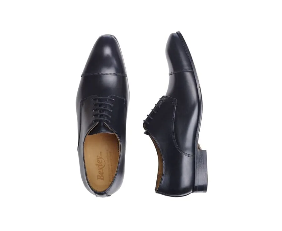 Black Derby Shoes - Leather outsole - GARSTON