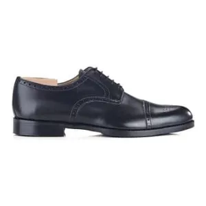 Black Derby Shoes - Leather outsole with rubber pad - BALDERTON PATIN