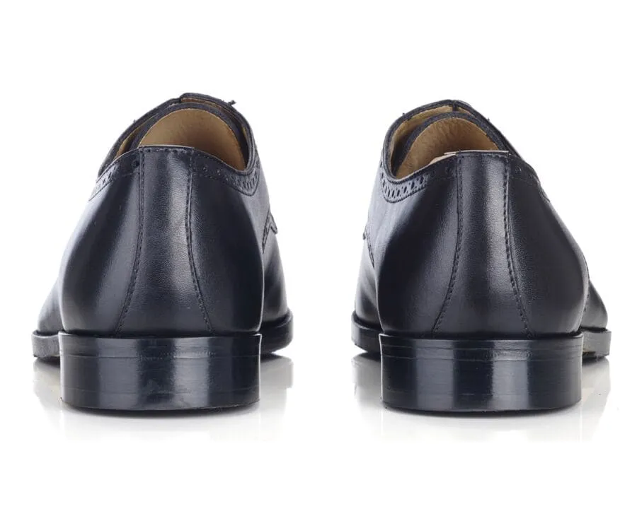 Black Derby Shoes - Leather outsole with rubber pad - BALDERTON PATIN